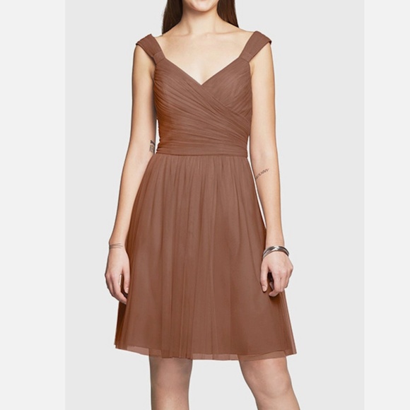 Designer Tulle Short Wedding Bridesmaid Party Prom Dress Balletcore LATTE~16 - Picture 2 of 9